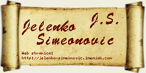 Jelenko Simeonović vizit kartica